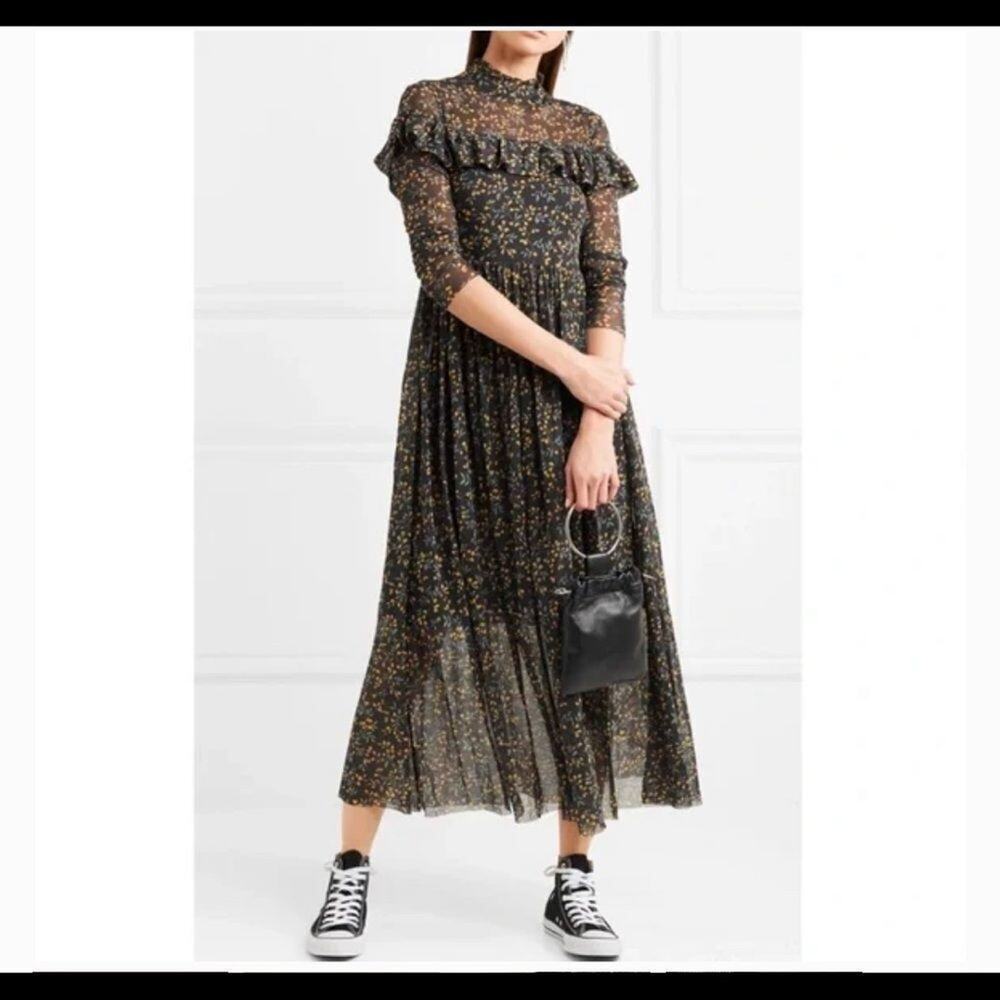 GANNI TILDEN MESH DRESS SIZE 36 S